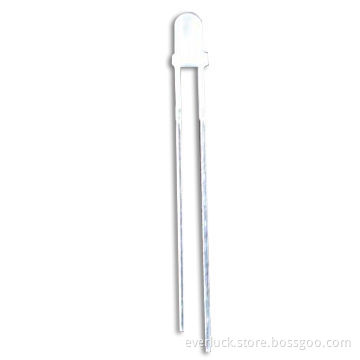 3mm LED Component with White Diffused Lens and 3,500 to 4,000mcd